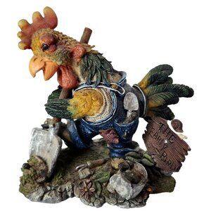 Vintage 1997 Rooster Tales Character Collectibles Early Bird Figurine Farmhouse